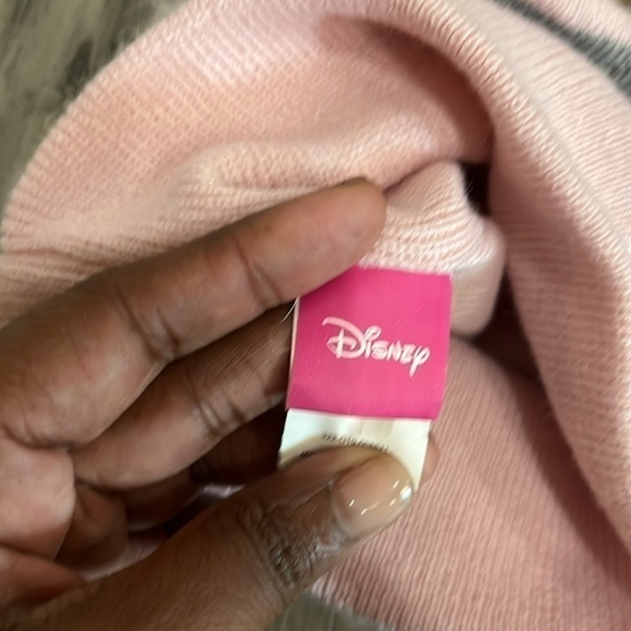 Disney Minnie Mouse Striped Pom Pom Beanie Hat Grey and Pink Hat size 2T-5T - Picture 3 of 6